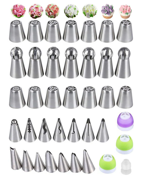 Deluxe Piping Nozzle Set for Cake Decorating