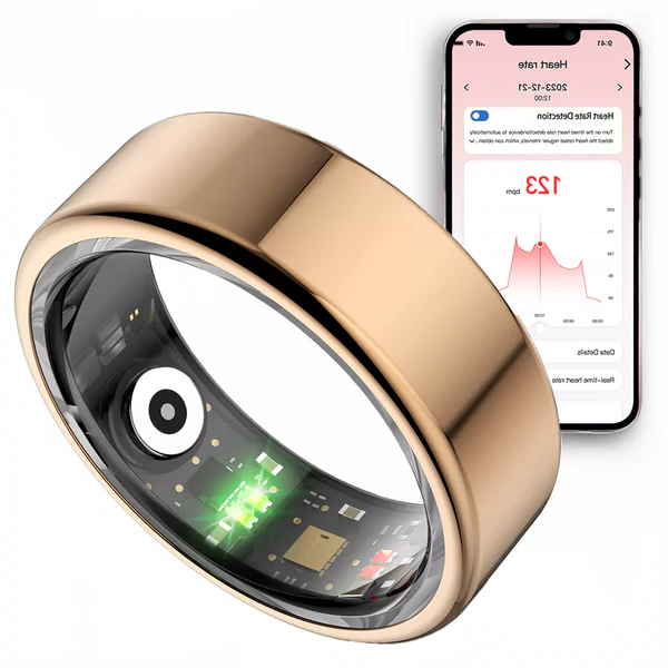 Precision Health Tracker Ring in Stainless Steel