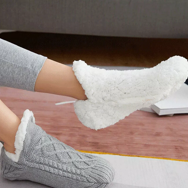 Cozy Grip Socks for Women - Fleece-Lined Indoor Comfort