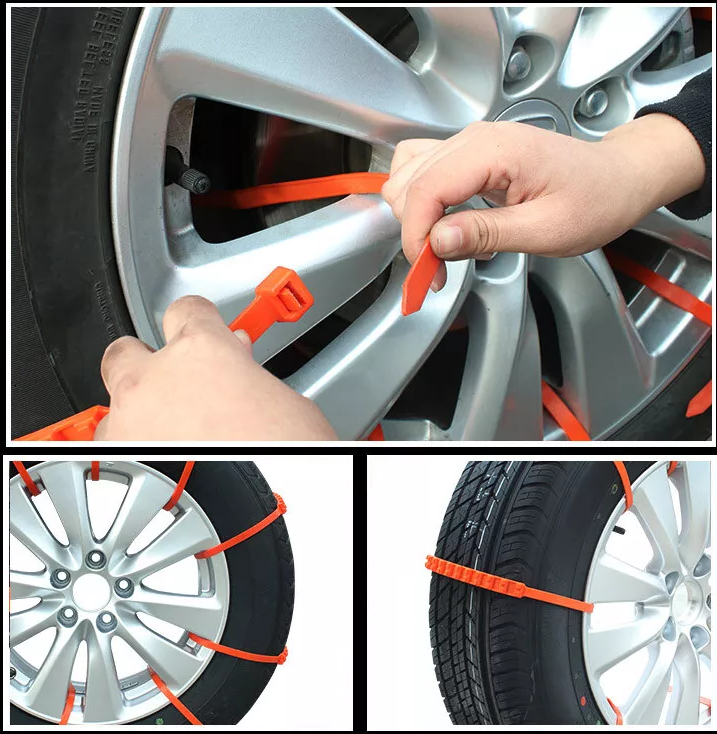 Universal Winter Tire Grips for Enhanced Road Safety