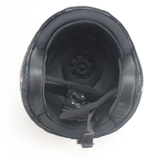 Classic Open Face Motorcycle Helmet with Protective Goggles