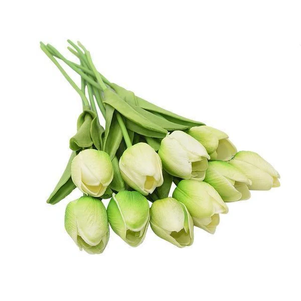 Vibrant 10-Pack Faux Tulip Blooms for Home Décor
