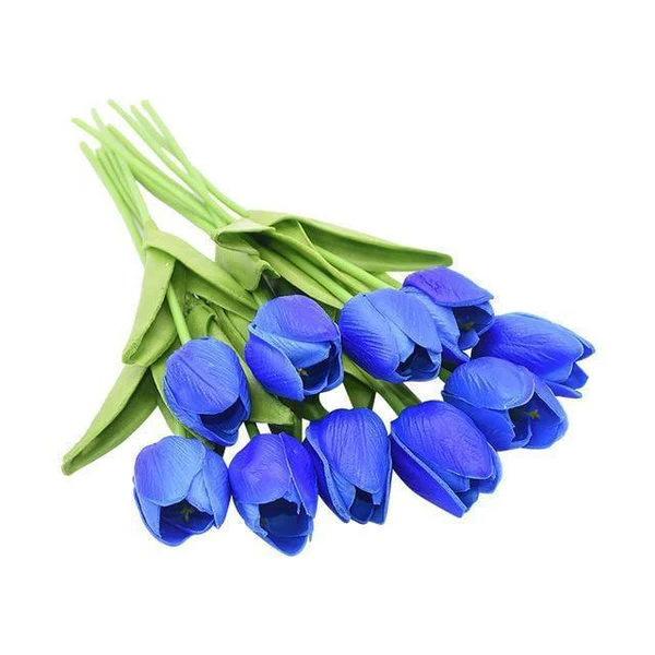 Vibrant 10-Pack Faux Tulip Blooms for Home Décor