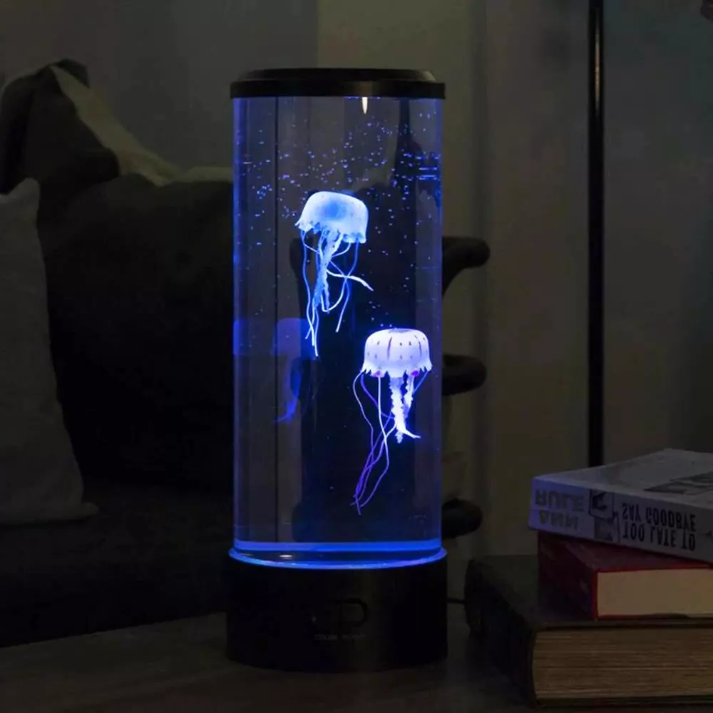 Mesmerizing Aquatic LED Mood Light with Color-Changing Jellyfish