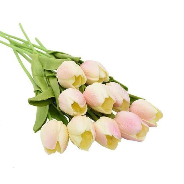 Vibrant 10-Pack Faux Tulip Blooms for Home Décor