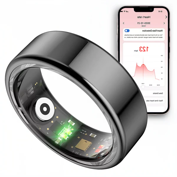 Precision Health Tracker Ring in Stainless Steel