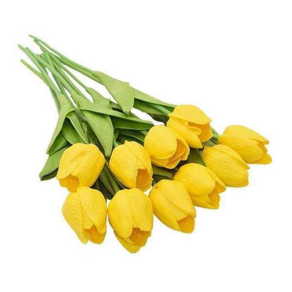Vibrant 10-Pack Faux Tulip Blooms for Home Décor