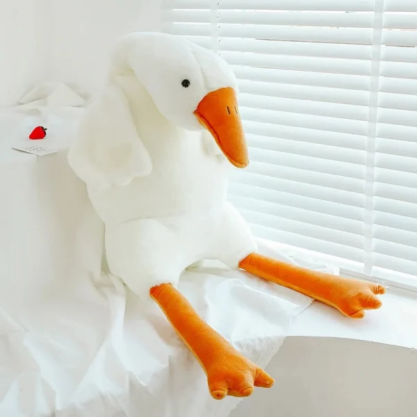 Cozy White Goose Plush Pillow for Ultimate Comfort