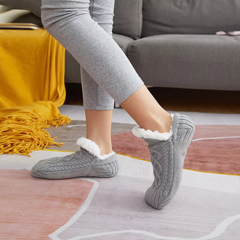 Cozy Grip Socks for Women - Fleece-Lined Indoor Comfort