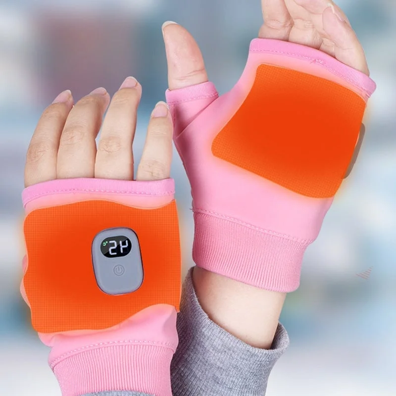 Rechargeable Warmth: Adjustable Heated Fingerless Gloves