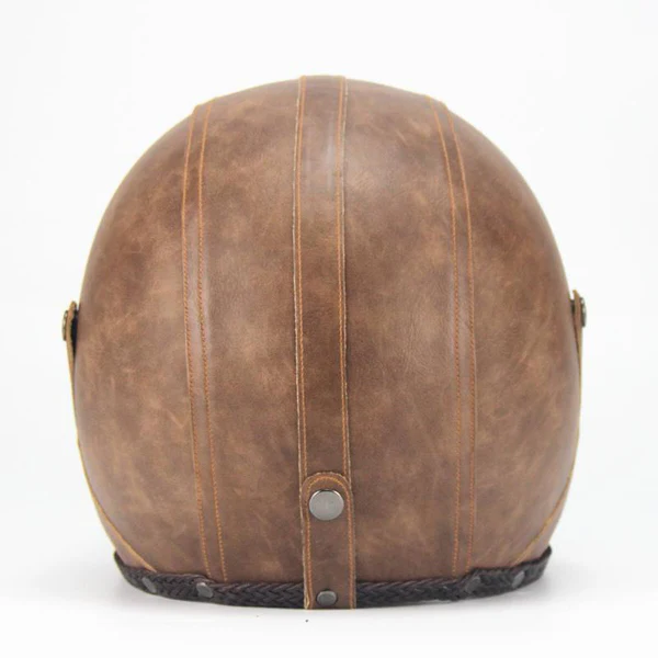 Classic Open Face Motorcycle Helmet with Protective Goggles