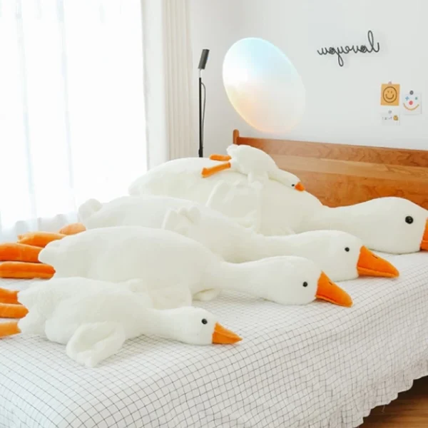 Cozy White Goose Plush Pillow for Ultimate Comfort
