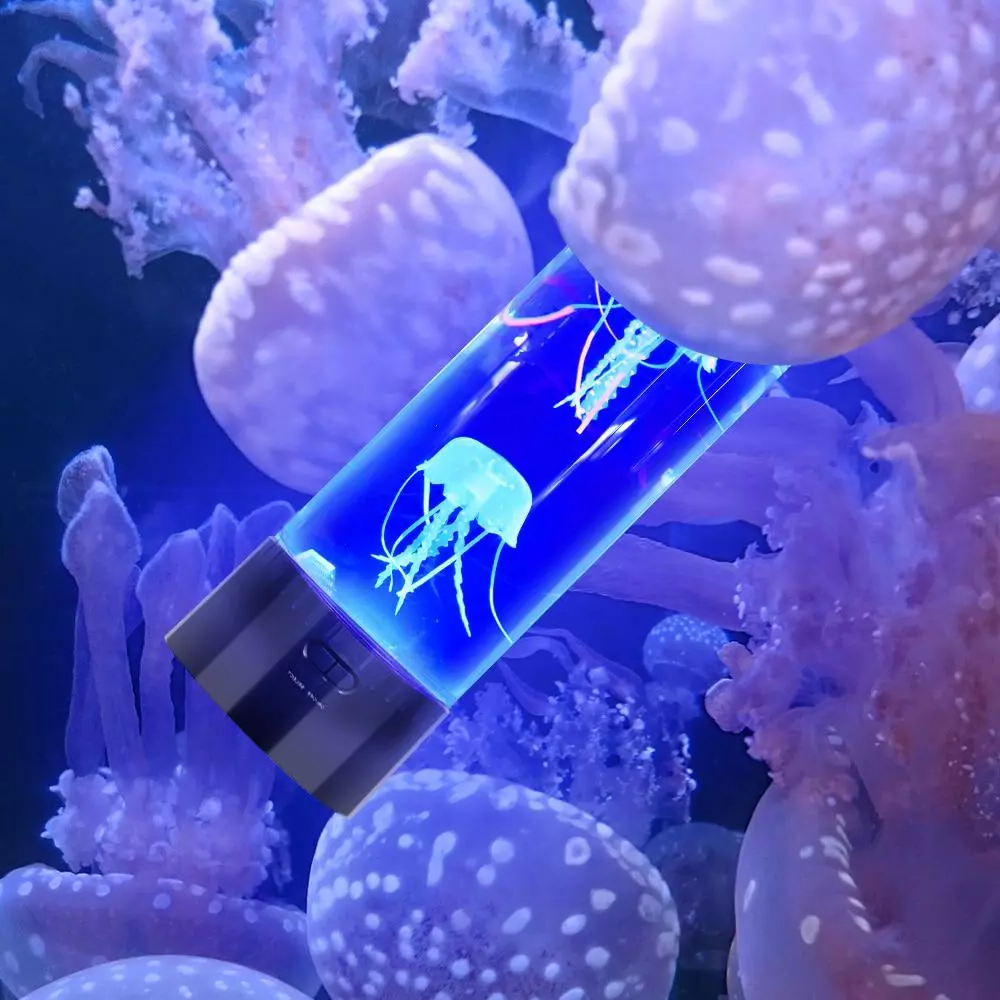 Mesmerizing Aquatic LED Mood Light with Color-Changing Jellyfish