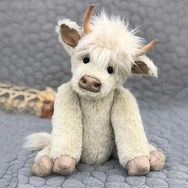 Charming Handmade Plush Highland Cow Companion