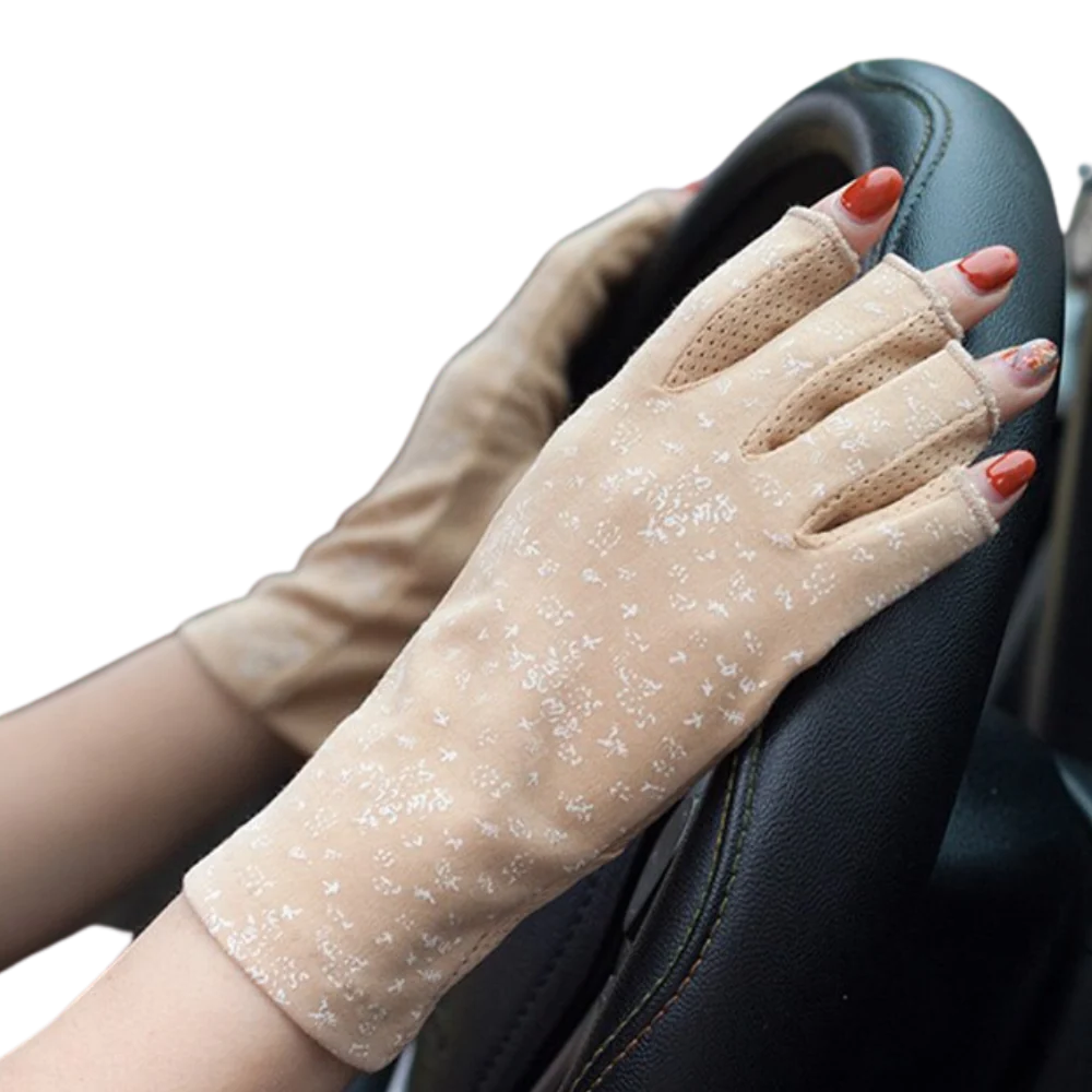 Chic UV-Resistant Cotton Handwear