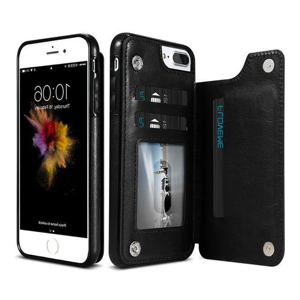 Elegant Leather Wallet Case for iPhone