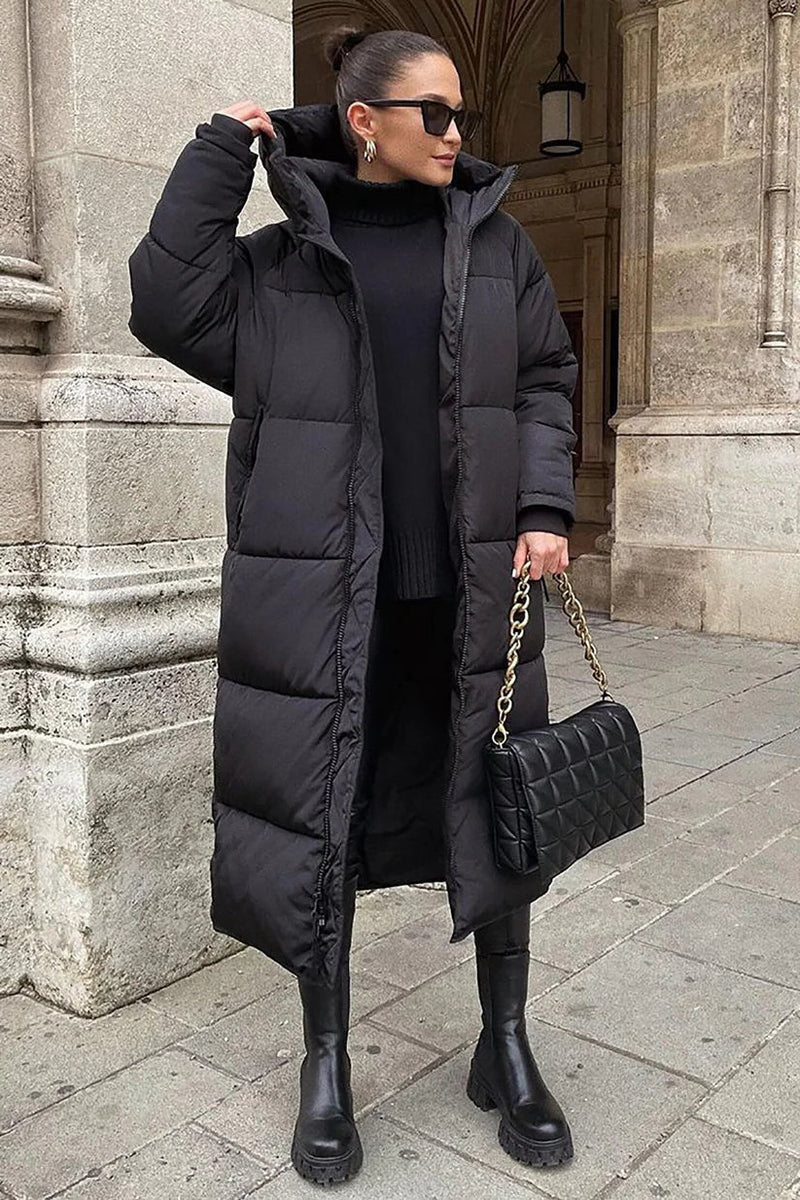 Chic Long Quilted Winter Coat for Effortless Warmth