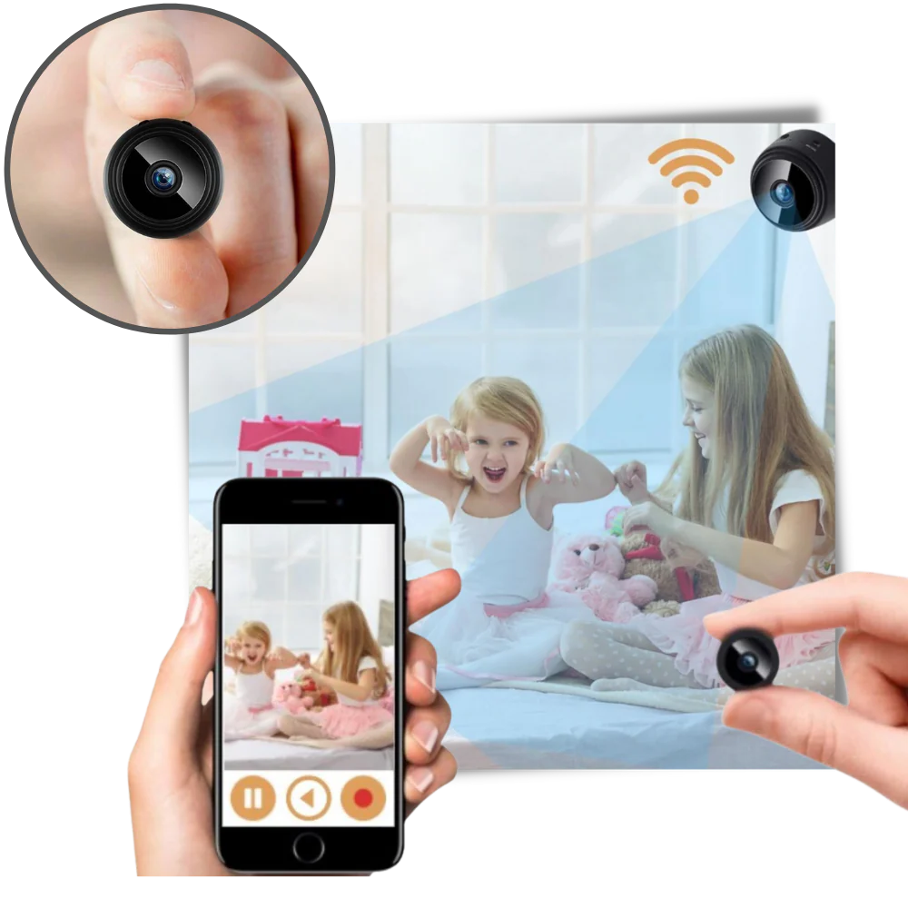 Compact Smart Security Camera with Night Vision