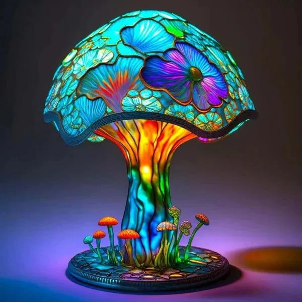 Vibrant Mosaic Table Lamp for Enchanting Spaces