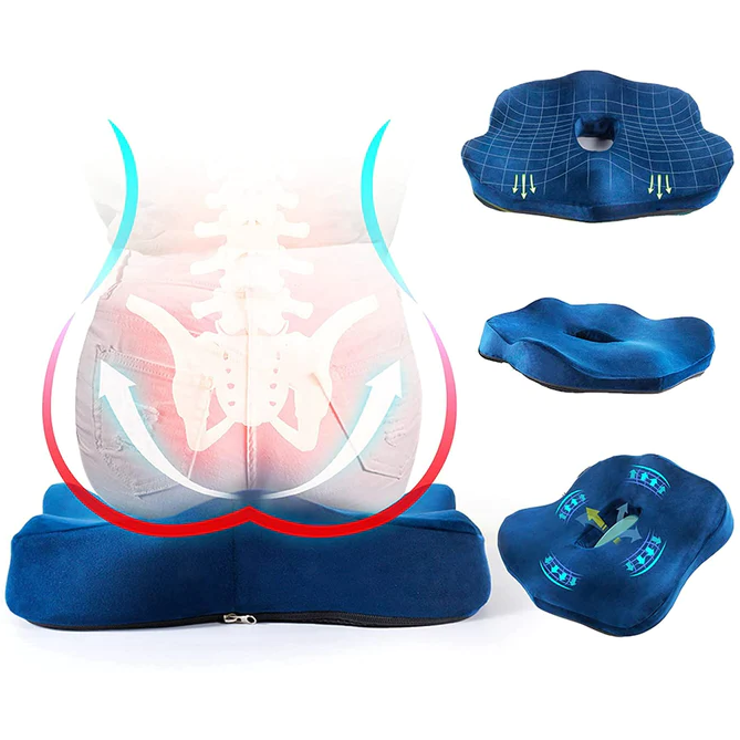 Ergonomic Comfort Cushion for Back Support and Relief