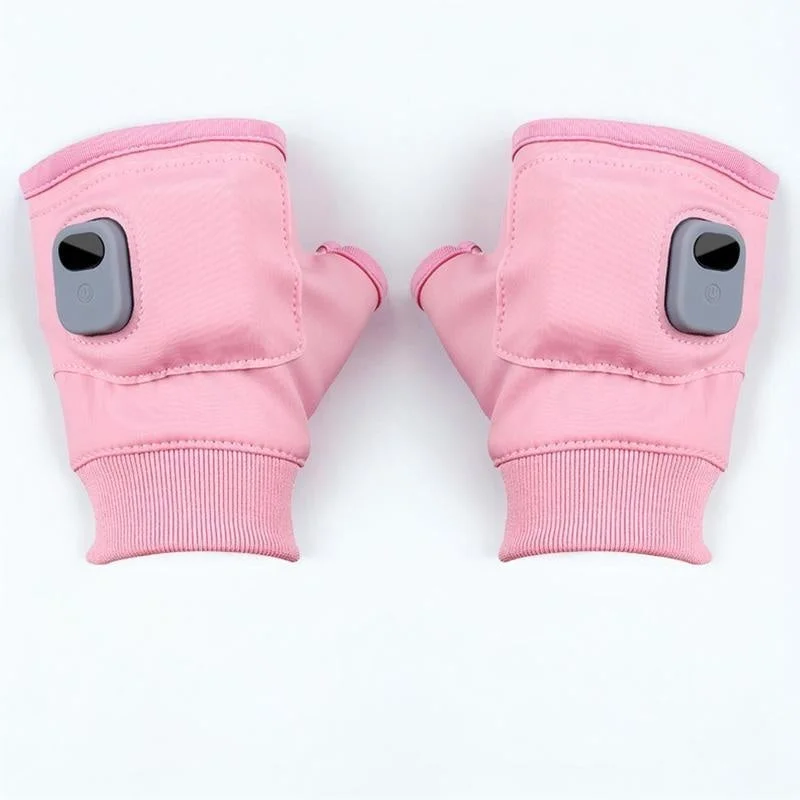 Rechargeable Warmth: Adjustable Heated Fingerless Gloves