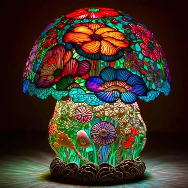 Vibrant Mosaic Table Lamp for Enchanting Spaces