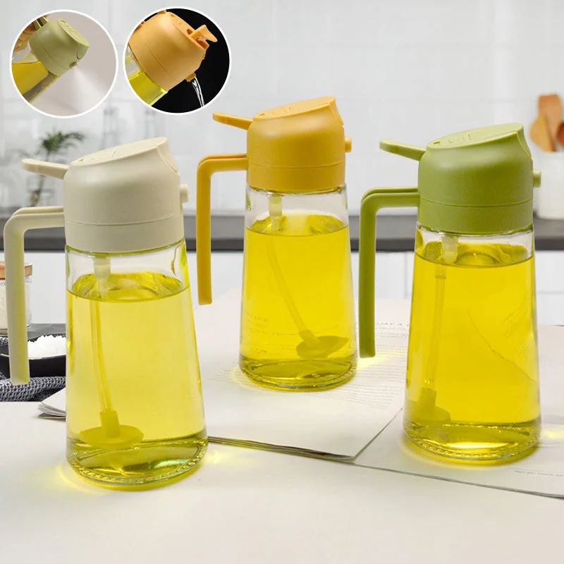 Dual-Function Glass Oil Sprayer and Dispenser