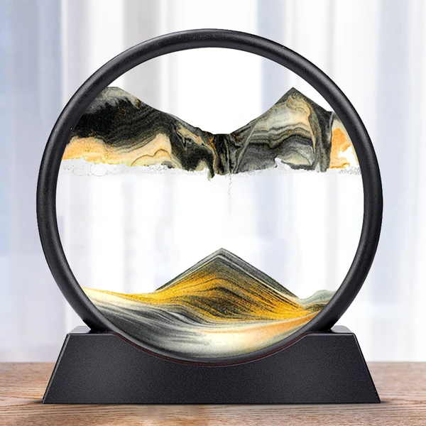 Dynamic Coastal Sand Art Display