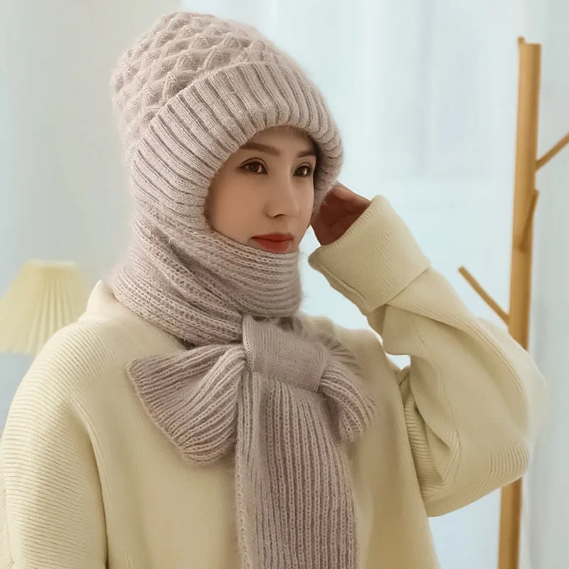 Ladies' Ultimate Winter Ear Warmth and Wind Blocker Hat Scarf