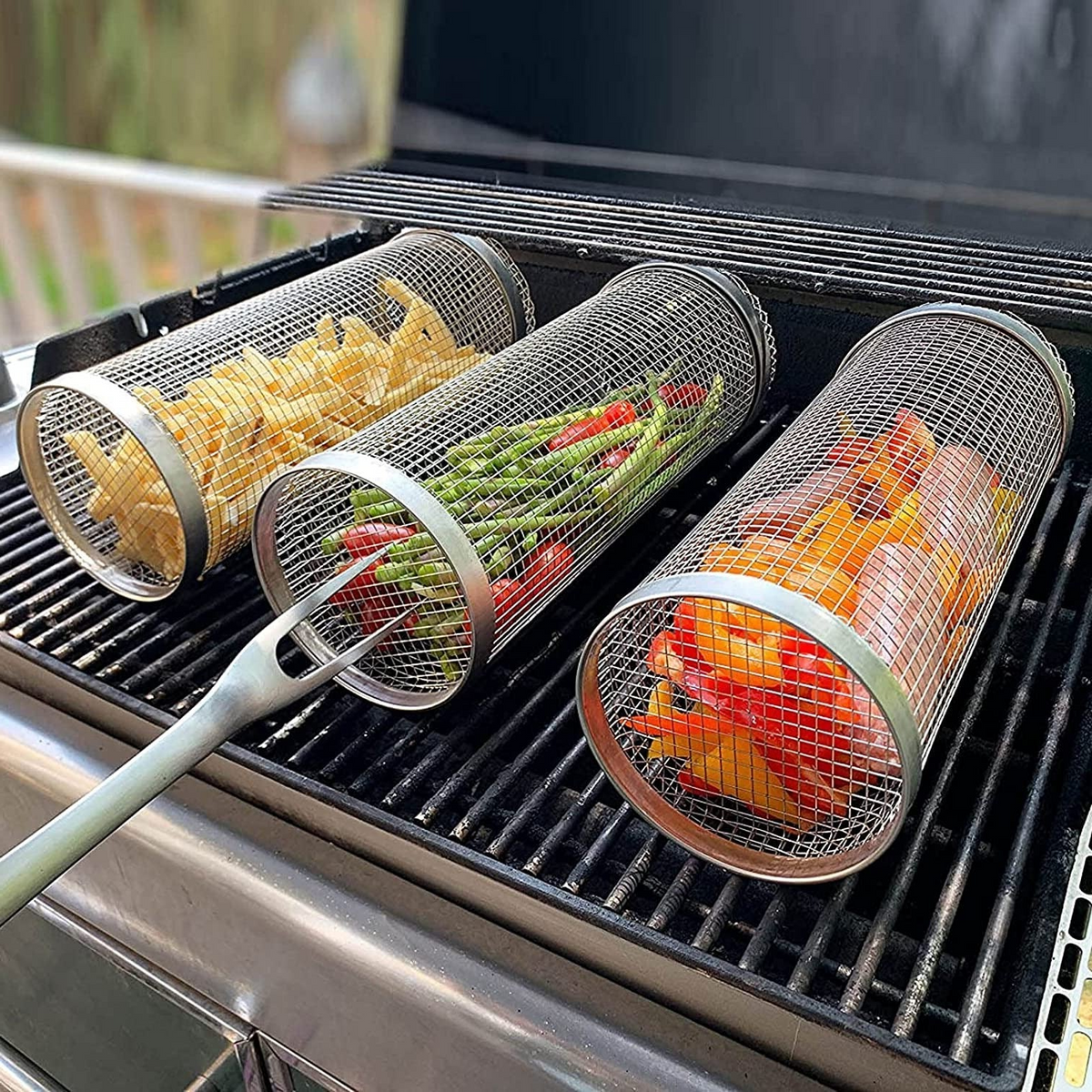 Ultimate Stainless Steel BBQ Grill Basket for Perfect Cooking