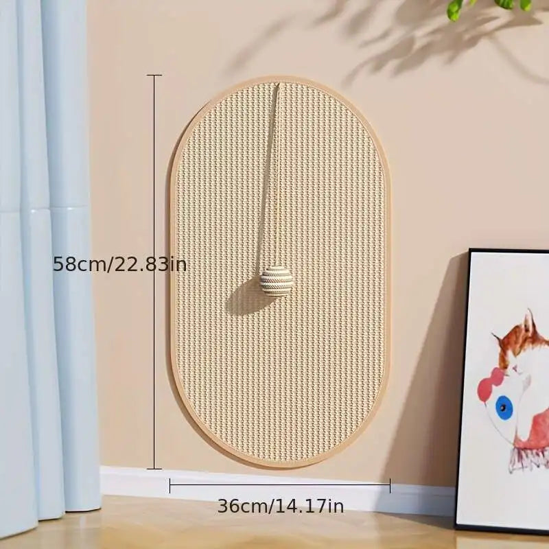 Multi-Functional Wall-Mounted Cat Scratch Station