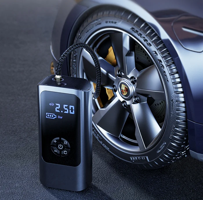 Versatile 12V Tire Air Pump – Rechargeable & Plug-In Options
