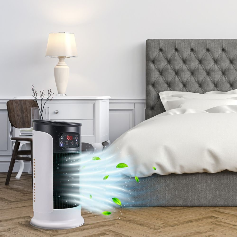 Compact Tower Air Cooling Fan with Remote Control & Oscillation