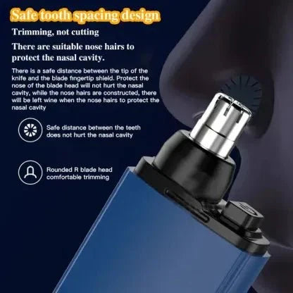 Compact Rechargeable Nose Hair Groomer - Effortless Precision Anywhere