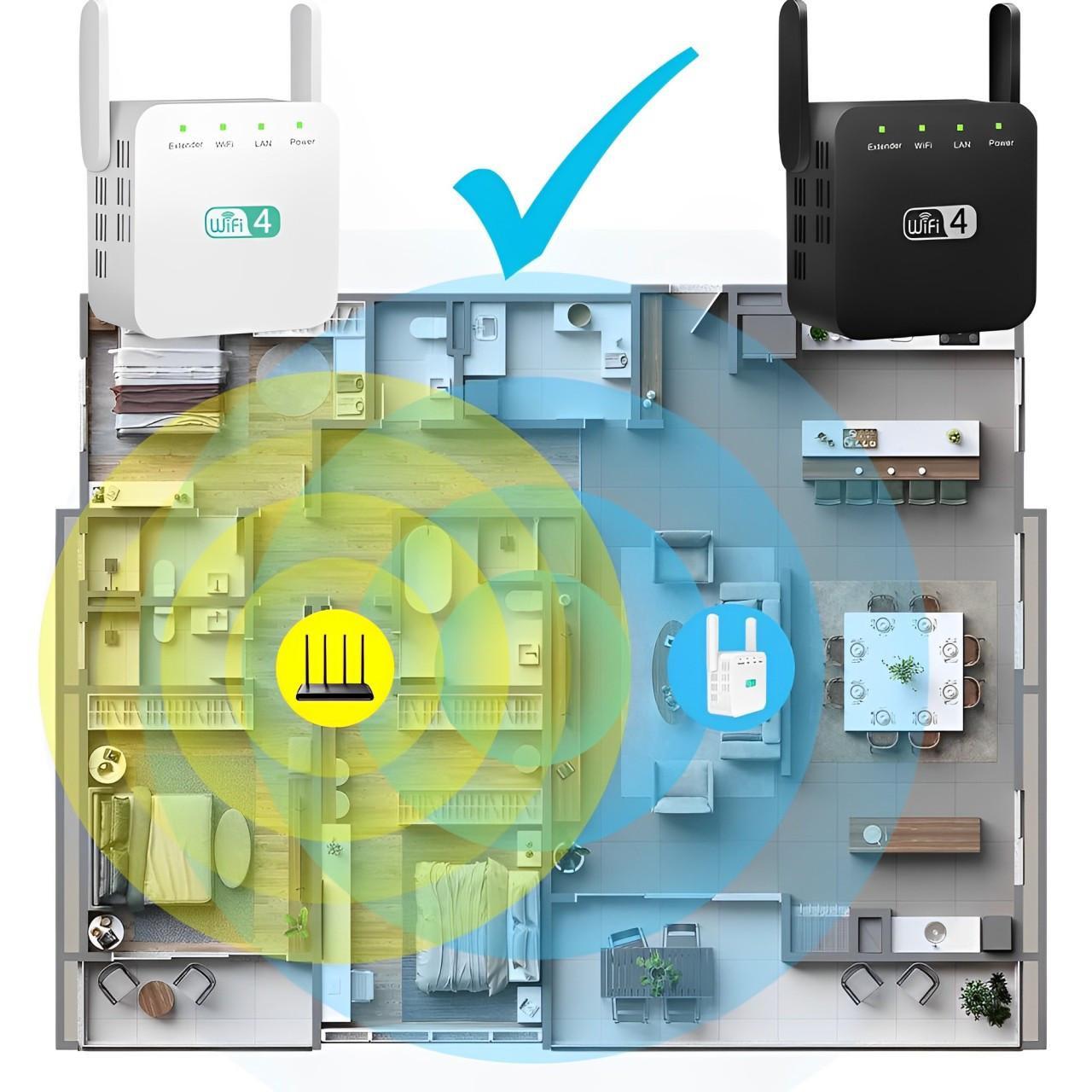 HomeWave WiFi Booster – Dual-Band Signal Enhancer with Ethernet Port