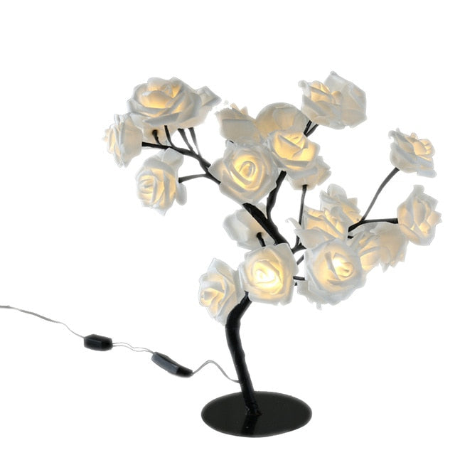 Light-Up Floral Tree - Decorative Rose Display