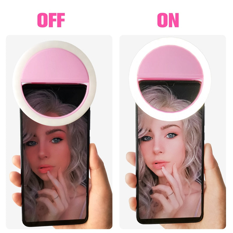 Compact Selfie Ring Light for Enhanced Photography