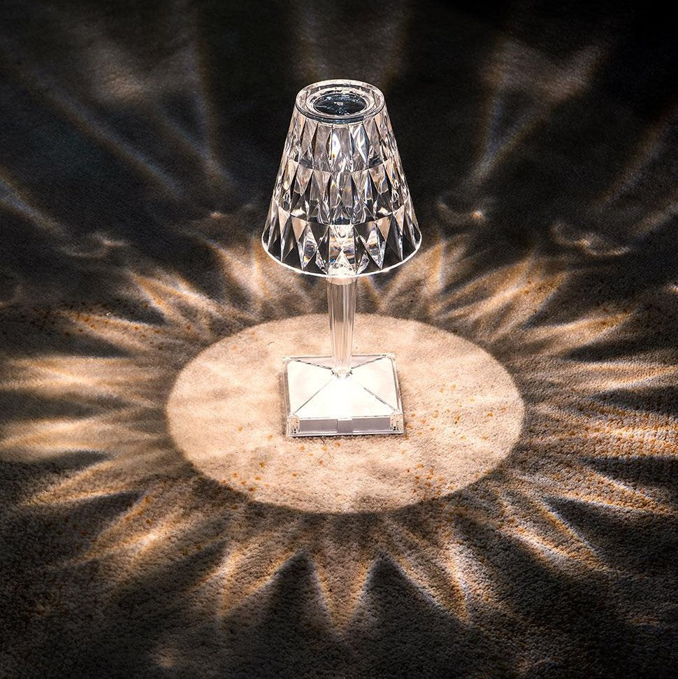 Touch-Controlled Crystal Lamp for Tables