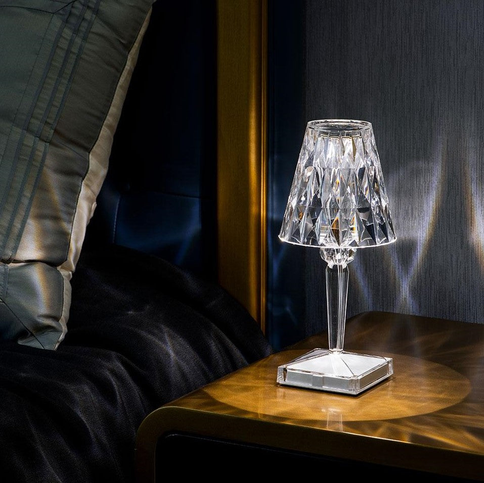 Touch-Controlled Crystal Lamp for Tables