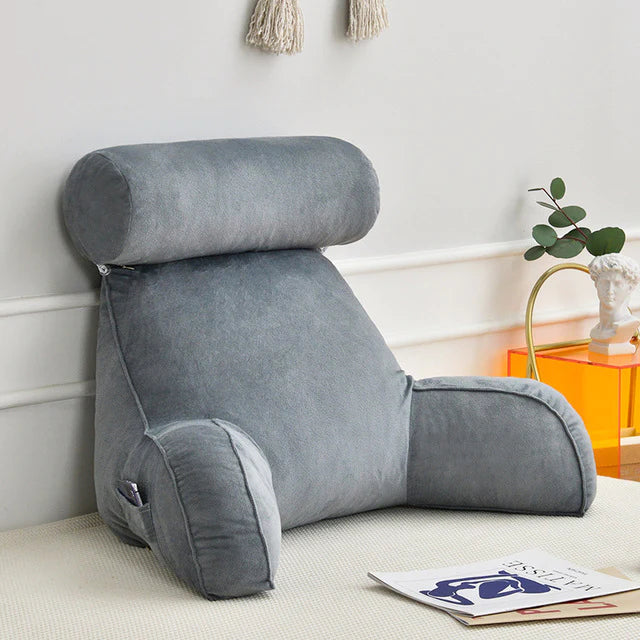 Comfort-Enhanced Reading Pillow with Supportive Arms
