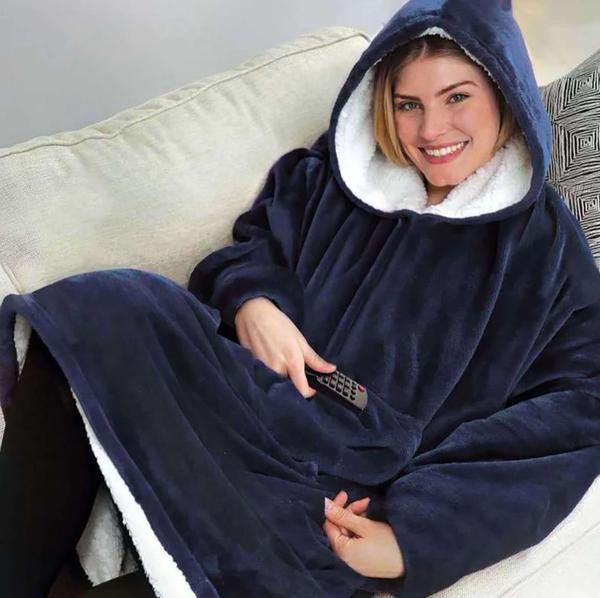 Cozy Wrap Hoodie - Plush Fleece Comfort