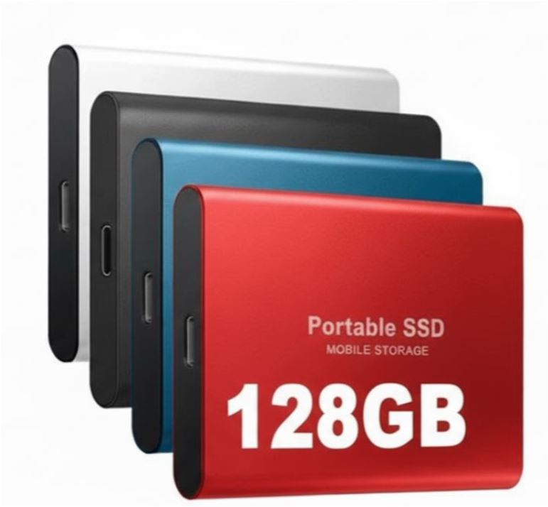 128GB USB-C Portable SSD with 1050 MB/s Transfer Speed