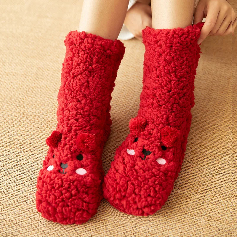 Cozy Critter Fleece Indoor Socks