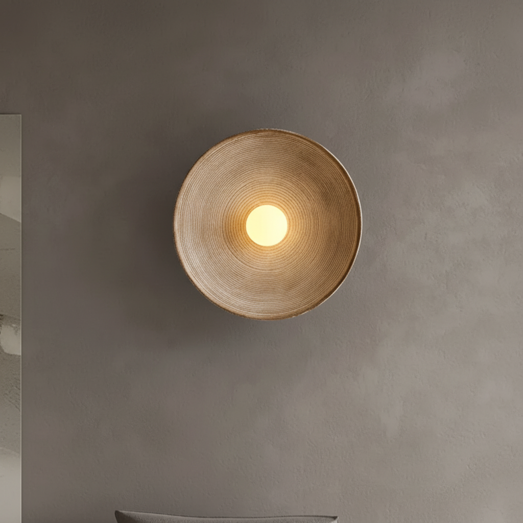Glass Resin Round Wall Lamp – Decorative Lighting Fixture