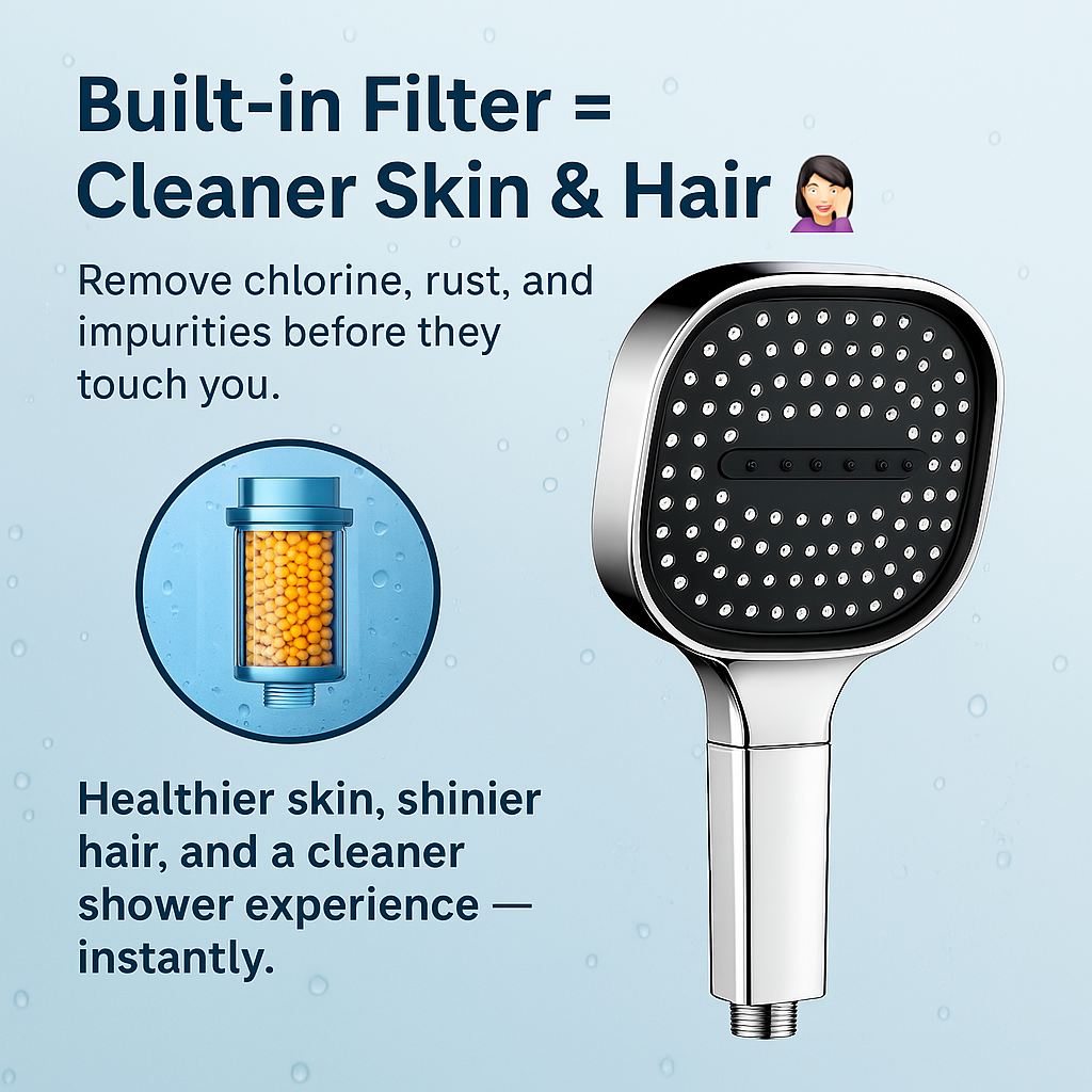 Powerful Showerhead with Enhanced Water Flow & Purification