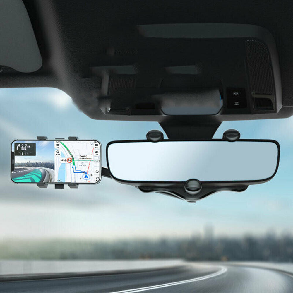 Smart Mirror Phone Mount for Safe Driving