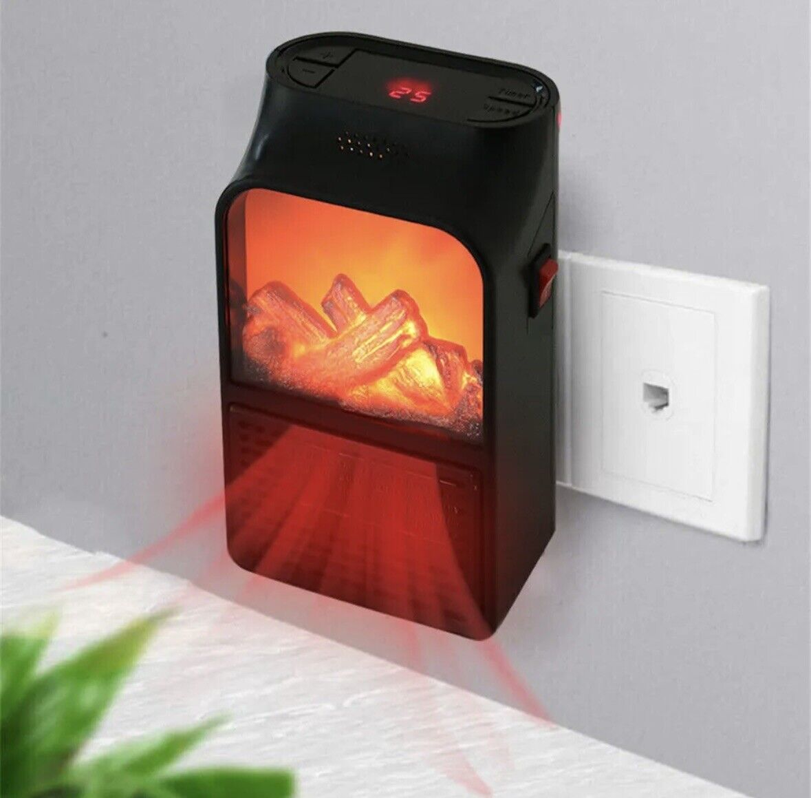 Compact 900W Electric Space Heater with Remote Control