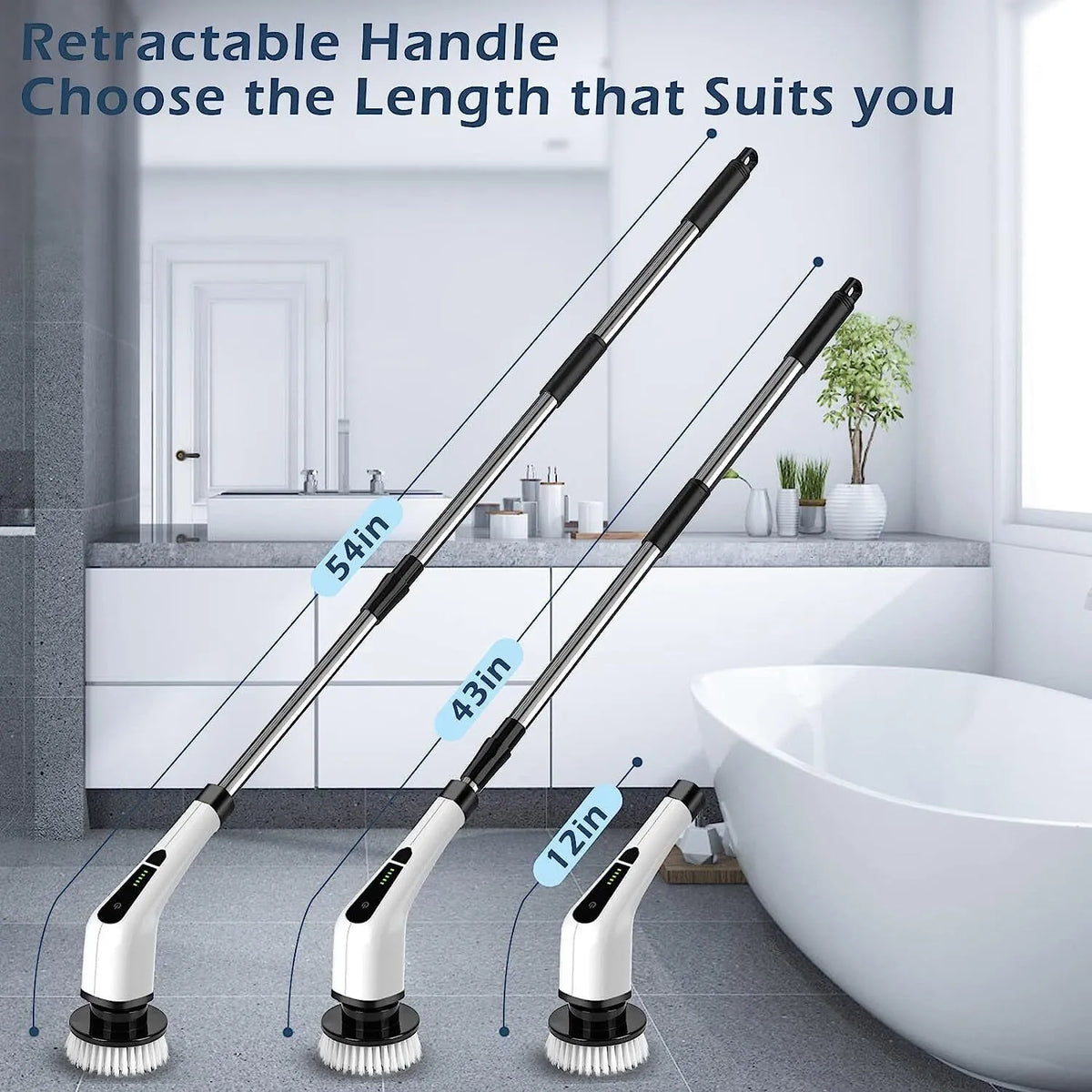Cordless Power Cleaning Brush with 7 Interchangeable Heads