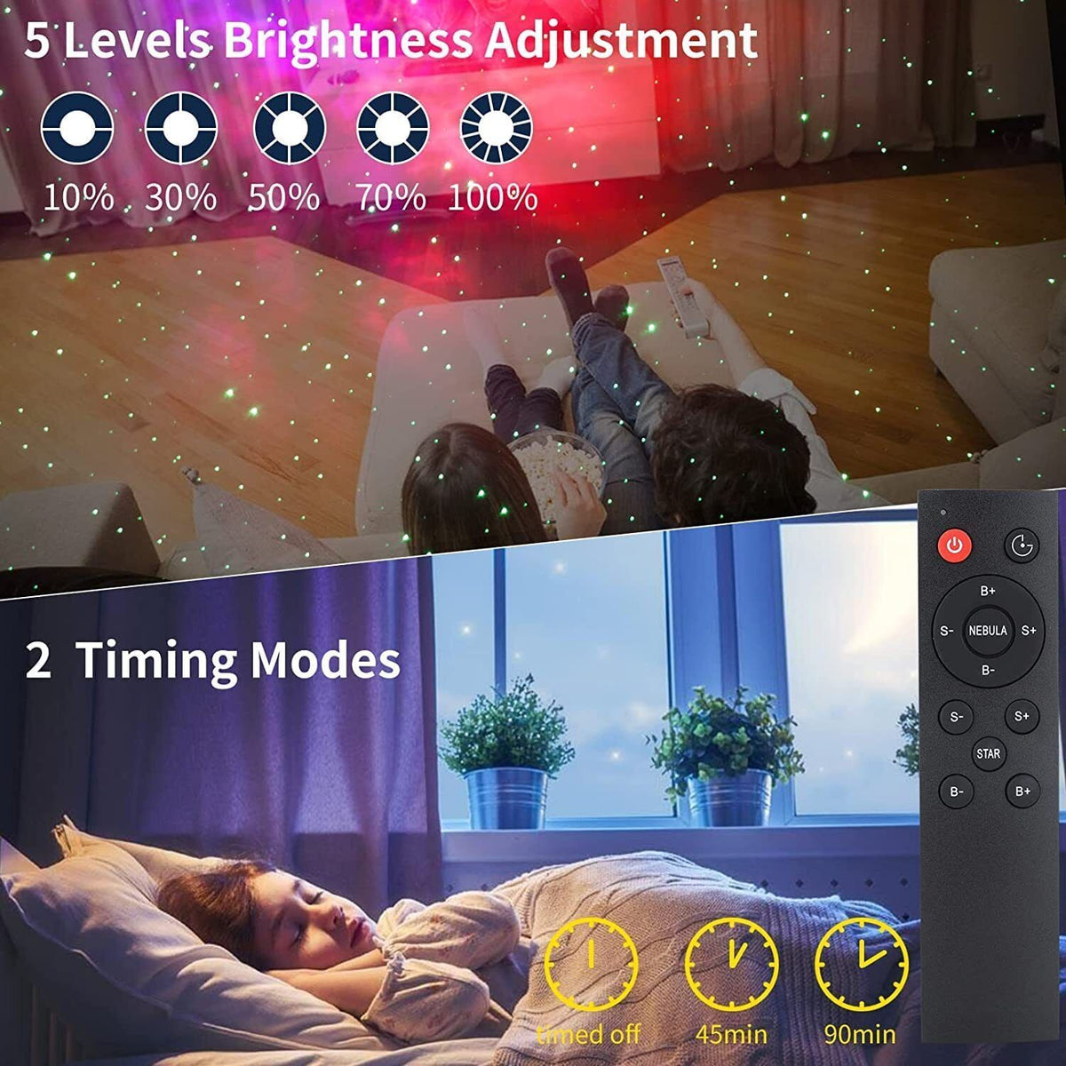 Galactic Dreamscape Projector: Night Sky Light Show