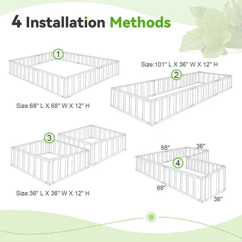 Elevated Garden Box for Flowers and Vegetables